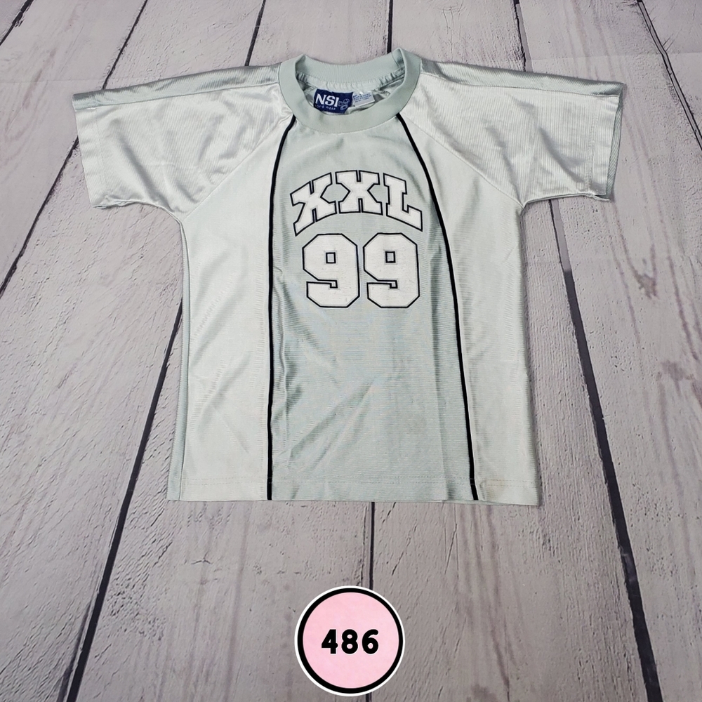 NSI size 8 boys silver jersey tshirt ( 5 for $20 )